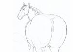  animated anus bouncing_butt butt equid equine female feral horse looking_back mammal nikuyoku puffy_anus pussy simple_background smile solo twerking white_background 