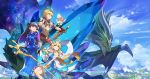  cygames daoko dragalia_lost dress euden fairy male_my_unit_(dragalia_lost) midgardsormr monster nintendo notte sword wallpaper weapon wings zethia 