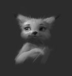  ambiguous_gender anthro big_eyes black_and_white bust_portrait canid canine flaryon99 fluffy fox hi_res invalid_tag mammal monochrome photorealism portrait realistic smile snout solo whiskers 