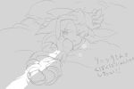  3:2 anthro bed blush bodily_fluids breath clothing eulipotyphlan footwear gloves half-closed_eyes handwear hedgehog japanese_text looking_aside lying male mammal monochrome on_bed on_side shoes sketch solo sonic_(series) sonic_the_hedgehog sweat text なし 