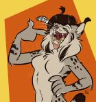  ambiguous_gender anthro bodily_fluids breasts digital_media_(artwork) duo felid feline female lynx mammal nicnak044 nicole_(nicnak044) open_mouth paws saliva size_difference smile tongue tongue_out vore 