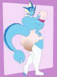  anthro big_breasts breasts carnival-tricks diaper eeveelution feces female huge_breasts messy_diaper nintendo nipples pok&eacute;mon pok&eacute;mon_(species) scat soiling vaporeon video_games 