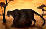  belly big_belly felid feral leopard male mammal pantherine post_vore roobin solo vore 