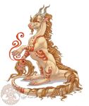  2008 ambiguous_gender asian_mythology digital_media_(artwork) dragon east_asian_mythology eastern_dragon feral horn katie_hofgard mythology solo traditional_media_(artwork) 