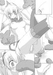  :&gt;= arms_up bangs belt bestiality blush breast_sucking breasts censored close-up crop_top detached_sleeves doujinshi elbow_gloves embarrassed fellatio from_above fur_trim gloves greyscale group_sex hairband horn kirin_(armor) kneehighs leg_warmers legs_up lying medium_breasts midriff monochrome monster monster_hunter navel nipples no_bra no_panties on_back open_clothes open_shirt oral pointless_censoring pussy pussy_juice rape shadow shirt skirt surprised thighhighs turtleneck wings 