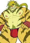  abs anthro biceps biped drks felid fur green_eyes handwraps magan male mammal multicolored_fur muscular muscular_male pantherine pecs pubes simple_background striped_fur stripes tiger tokyo_afterschool_summoners two_tone_fur video_games white_background yellow_fur 