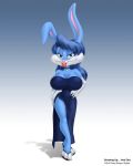  2010 anthro big_breasts breasts buster_bunny cleavage clothed clothing crossgender doug_winger female lagomorph leporid mammal rabbit solo tiny_toon_adventures warner_brothers 