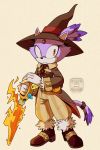  anthro blaze_the_cat catbeecache clothing dipstick_tail felid feline female fire footwear fur gloves handwear hi_res mammal melee_weapon multicolored_tail purple_fur signature solo sonic_(series) sword video_games weapon white_fur yellow_eyes 