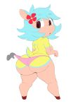  &lt;3 2019 anthro anthrofied big_butt black_hair blue_hair breasts bubble_butt butt cervid cervine clothing deerling disembodied_hand female flower fur hair hi_res hooves horae_deerling huge_butt looking_back mammal nintendo orange_hair panties plant pok&eacute;mon pok&eacute;mon_(species) purple_yoshi_draws rear_view short_hair short_stack side_boob simple_background summer_deerling thick_thighs underwear video_games wide_hips yellow_fur 