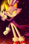  2019 blaze_the_cat clothing domestic_cat felid feline felis female fire footwear mammal sega shoes solo sonic_(series) sonic_the_hedgehog_(series) the-butcher-x video_games 