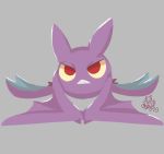  ambiguous_gender chiropteran crobat grey_background mammal nintendo nyaswitchnya pok&eacute;mon pok&eacute;mon_(species) purple_skin red_eyes simple_background solo teeth video_games 