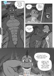  anthro anthrofied comic dragon duo fan_character featureless_crotch friendship_is_magic male monochrome muscular muscular_male my_little_pony nude pia-sama smile spike_(mlp) stone_quartz_(oc) 