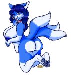  anthro belly big_breasts big_butt breasts butt canid canine chub_(disambiguation) digital_media_(artwork) female fox hi_res honeymoomy looking_at_viewer mammal nipples nude paws smile solo thick_thighs 