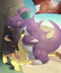  bodily_fluids cum feral genital_fluids helioisk interal male male/male nidoking nintendo pok&eacute;mon pok&eacute;mon_(species) tongue tongue_out video_games zi_ran 