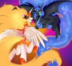  butt daybreaker_(mlp) equid female feral friendship_is_magic hi_res horn mammal my_little_pony nightmare_moon_(mlp) rayadra winged_unicorn wings 