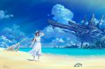  beach clouds dress hat kaitan original ruins scenic sky summer_dress water 