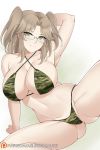  aslindsamure bikini camouflage camouflage_bikini glasses highres imu_(senran_kagura) senran_kagura senran_kagura_shinovi_versus swimsuit 