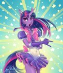  2019 anthro anthrofied bottomwear choker clothing collar costume cutie_mark equid female friendship_is_magic gloves hair handwear headpiece hi_res horn jewelry ladychimaera ladychimaerad mammal miniskirt my_little_pony necklace pose purple_eyes purple_hair purple_theme sailor_moon_(series) skirt solo twilight_sparkle_(mlp) unicorn 