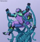  digital_media_(artwork) female hi_res hildryn_(warframe) muscular muscular_female penetration pussy restrained sex simple_background tentacle_sex tentacles thechurroman video_games warframe 