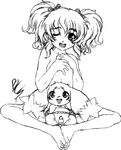  anise anise_tatlin barefoot bcs breasts buttercup_saiyan female male meiu mieu monochrome nipples one_eye_closed penis plain_background ribbons tales_of_the_abyss white_background wink 