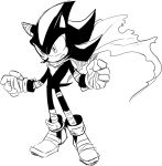  anthro cape clothing den255 footwear frown full-length_portrait gloves handwear male portrait shadow_the_hedgehog shoes simple_background solo sonic_(series) sonic_boom standing white_background wraps 