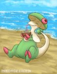  beach beverage breloom conditional_dnp digital_drawing_(artwork) digital_media_(artwork) drinking eyes_closed fungi_fauna fungus hi_res nintendo pok&eacute;mon pok&eacute;mon_(species) sea seaside solo video_games water wolftacos 