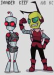  alien duo female hi_res humanoid invader_keef invader_zim irken machine male marsminer nickelodeon robot 