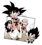  + 4boys :d armor arms_at_sides bald black_eyes black_hair boots chibi clothes_grab clothes_writing cloud cloudy_sky commentary_request dougi dragon_ball dragon_ball_z excited expressionless father_and_son fenyon floating flying_sweatdrops frown full_body gloves hand_on_another&#039;s_head happy holding_hands kuririn looking_at_another looking_down looking_up male_focus mountain multiple_boys nature open_mouth outdoors petting shaded_face sky smile son_gohan son_gokuu spiked_hair sweat sweatdrop tired torn_clothes twitter_username vegeta white_gloves wristband 