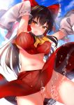  amamitsu_kousuke hakurei_reimu japanese_clothes nopan pussy touhou 