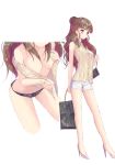  aramachi heels kamiya_nao no_bra open_shirt pantsu the_idolm@ster the_idolm@ster_cinderella_girls undressing 