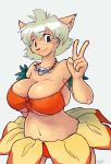  alternate_species anthro big_breasts breasts cleavage clothed clothing ducky_(artist) female furrification jungle_de_ikou mammal mii_(jungle_de_ikou) solo 