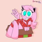  2019 anthro big_breasts blue_eyes box breasts female hair hi_res horaco jigglypuff jillgglypuff mammal nintendo open_mouth pink_hair pok&eacute;mon pok&eacute;mon_(species) ribbons simple_background solo video_games 