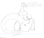  absurd_res anthro big_butt butt dinosaur domination female female_domination hi_res overweight reptile revodo scalie smothering 