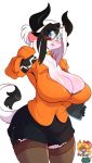  2017 absolute_territory alejandra_coldthorn anthro big_breasts black_hair black_spots blonde_hair blue_eyes blush bovid bovine breasts cattle chalo cleavage clothed clothing duo eyebrows eyelashes female fur grey_fur hair hi_res holstein_friesian_cattle horn huge_breasts las_lindas leggings legwear looking_at_viewer mammal mouse multicolored_hair murid murine open_mouth prime_(las_lindas) rodent simple_background smile solo_focus spots text thick_thighs tootsie two_tone_hair voluptuous webcomic white_background white_fur white_hair wide_hips 