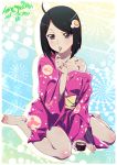  araragi_tsukihi bakemonogatari makicha monogatari_(series) open_shirt yukata 