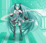  aqua_eyes aqua_hair bad_id bad_pixiv_id hatsune_miku kotetsu_motoya long_hair melt_(vocaloid) necktie solo thighhighs twintails very_long_hair vocaloid 