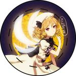  blonde_hair circle drill_hair egawa_satsuki hat lowres luna_child pointing red_eyes sample solo touhou wings 