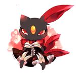  bad_pixiv_id bow claws clothed_pokemon gem gen_2_pokemon gothic_lolita heart lolita_fashion monster nanashiro no_humans pokemon pokemon_(creature) red_eyes simple_background sneasel solo white_background 