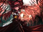  bow brown_hair detached_sleeves hair_bow hakurei_reimu highres karlwolf long_hair red_eyes solo touhou 