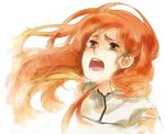  bad_id bad_pixiv_id bleach brown_eyes face inoue_orihime long_hair open_mouth orange_hair roh_yon_ji sad solo tears torn_clothes 