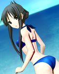  akiyama_mio alternate_hairstyle ass bad_id bad_pixiv_id bikini black_eyes black_hair cameo dutch_angle k-on! long_hair looking_back multiple_girls spider-man spider-man_(series) swimsuit taka_(takahirokun) when_you_see_it 