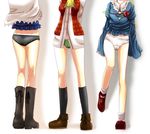  alice_margatroid arms_behind_back bad_id bad_pixiv_id boots cameltoe ikkei_dou kazami_yuuka komeiji_satori legs long_sleeves multiple_girls no_pants panties plaid plaid_vest socks touhou underwear vest 