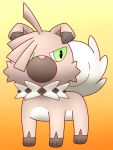  canid canine gladion_(pok&eacute;mon) mammal nintendo orange_background pikatiu pok&eacute;mon pok&eacute;mon_(species) rockruff simple_background video_games 