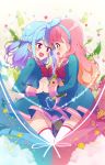  aikatsu_friends! koukii minato_mio thighhighs yuri yuuki_aine 