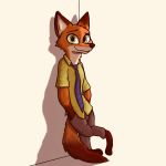  1:1 canid canine clothing disney enginetrap fox fur hi_res light male mammal necktie nick_wilde orange_fur smile solo zootopia 