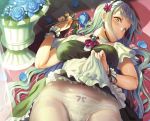  cropped kichiroku original panties pantyhose skirt_lift underwear waifu2x 