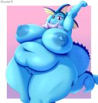  2019 absurd_res anthro anthrofied belly big_belly big_breasts big_butt blue_body breasts butt chowdie deep_navel digital_media_(artwork) eeveelution female front_view half-closed_eyes hi_res huge_breasts huge_butt lapis_(chowdie) looking_at_viewer mammal marine navel nintendo nipples nude obese obese_female open_mouth overweight overweight_female plump_labia pok&eacute;mon pok&eacute;mon_(species) pok&eacute;morph purple_eyes pussy raised_arm simple_background solo stretching vaporeon video_games voluptuous wide_hips 