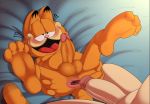  balls domestic_cat felid feline felis garfield garfield_(series) human humanoid_penis jerseydevil male male/male mammal penis tongue 