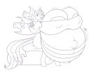  absurd_res anthro areola arthropod badgerben belly big_belly big_breasts blush breast_expansion breasts butt changeling cleavage clothed clothing cyanne digital_media_(artwork) fan_character female friendship_is_magic fun_paste hair hi_res horn huge_breasts hyper hyper_belly hyper_breasts inflation mammal my_little_pony navel nipples overweight simple_background solo wings 