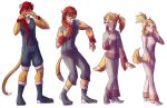  2016 alpha_channel anthro blonde_hair boots bottomwear breast_growth breasts canid canine canis clothing domestic_dog eyewear felid feline female footwear gender_transformation glasses green_eyes hair hi_res male mammal merveille_million mtf_transformation pants ponytail red_hair scissorsrunner sequence simple_background snout solatorobo solo species_transformation standing surprise transformation transparent_background video_games 